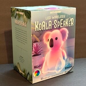 Art+Sound Wireless Koala Bluetooth Audio Speaker LED Lights Moves To Music NEW